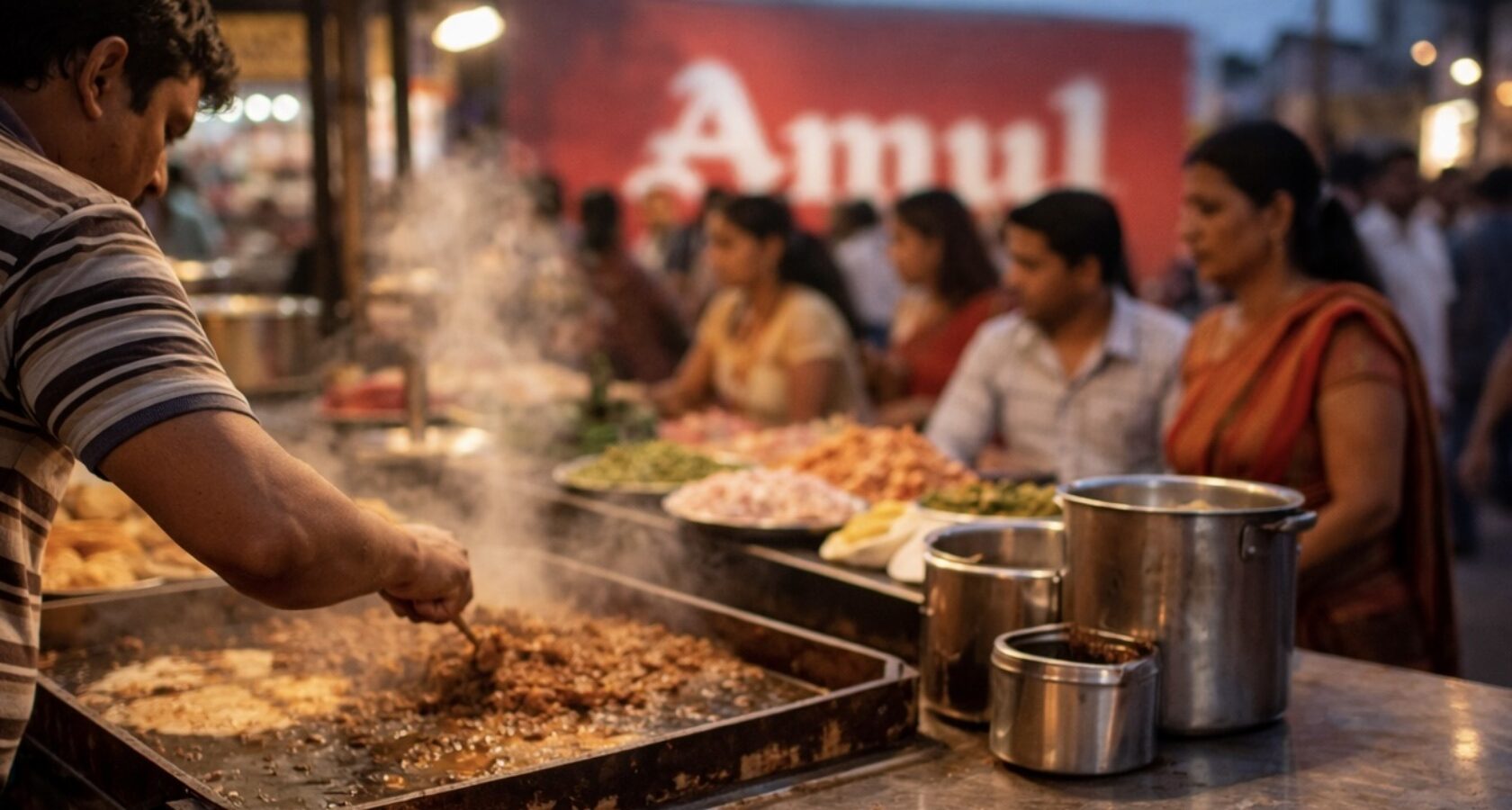 The brand in the background